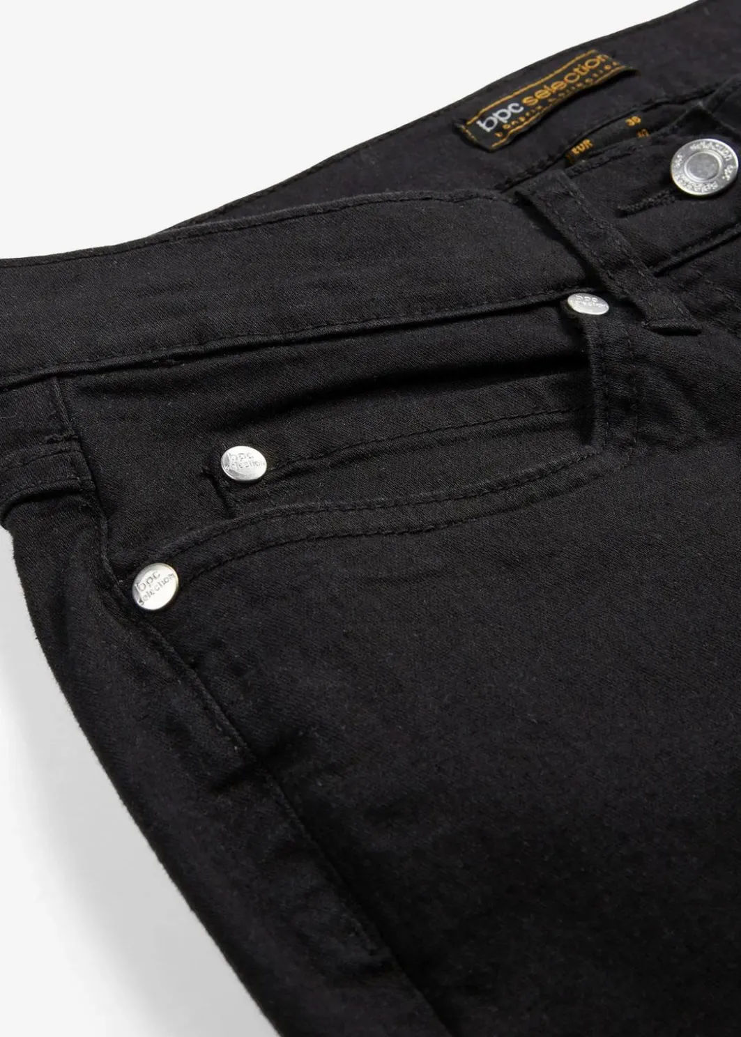 Damen bonprix Jeans|Kurzgrößen|Slim-Fit-Jeans Mid Waist, Super Stretch
