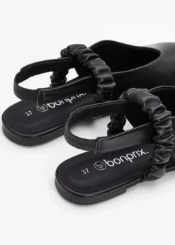 Damen bonprix Sommerschuhe|Sling-Ballerinas mit Raffung