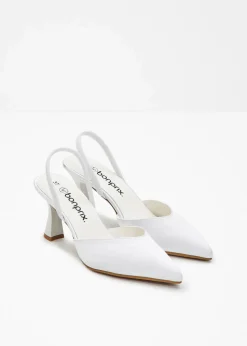 Damen bonprix Pumps|Slingpumps in Satin-Optik
