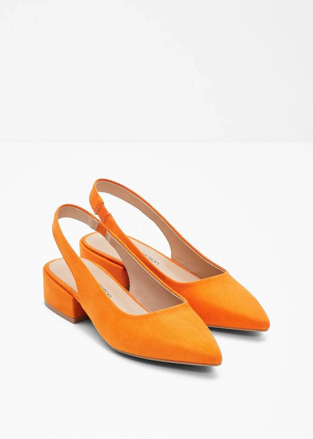 Damen bonprix Pumps|Schuhe & Accessoires In Spezialgrößen·Elastischer Schaft|Slingpumps mit flachem Absatz