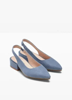 Damen bonprix Schuhe & Accessoires In Spezialgrößen·Elastischer Schaft|Pumps|Slingpumps mit flachem Absatz
