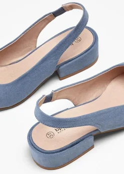 Damen bonprix Schuhe & Accessoires In Spezialgrößen·Elastischer Schaft|Pumps|Slingpumps mit flachem Absatz