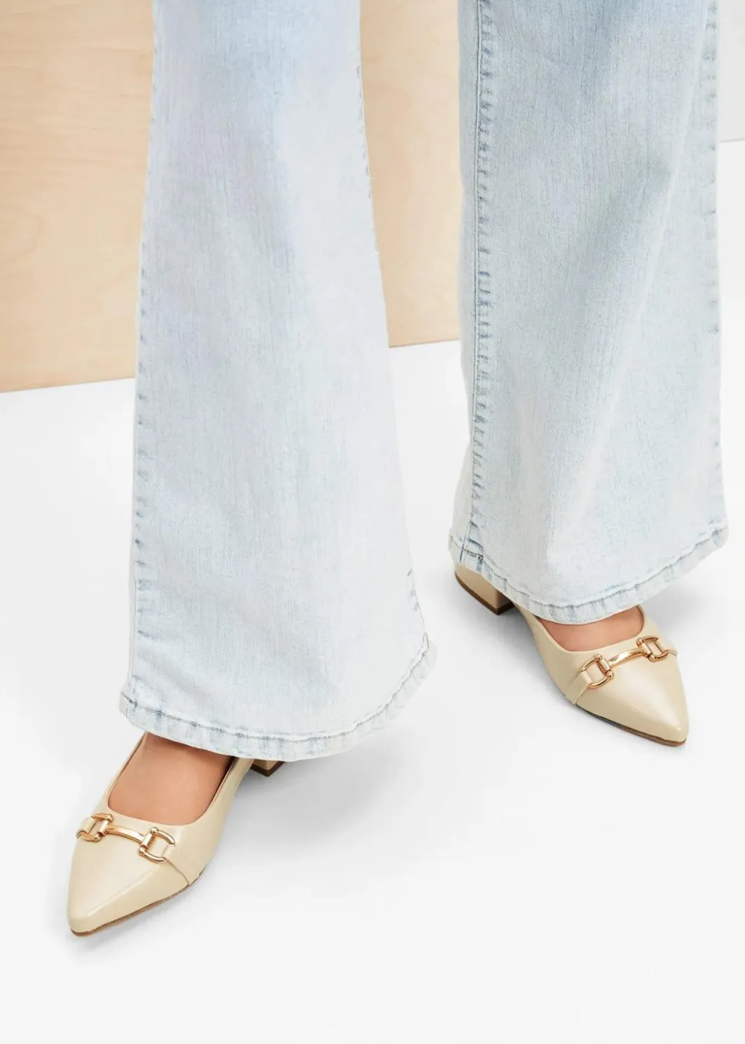 Outlet Slingpumps mit flachem Absatz Damen Pumps