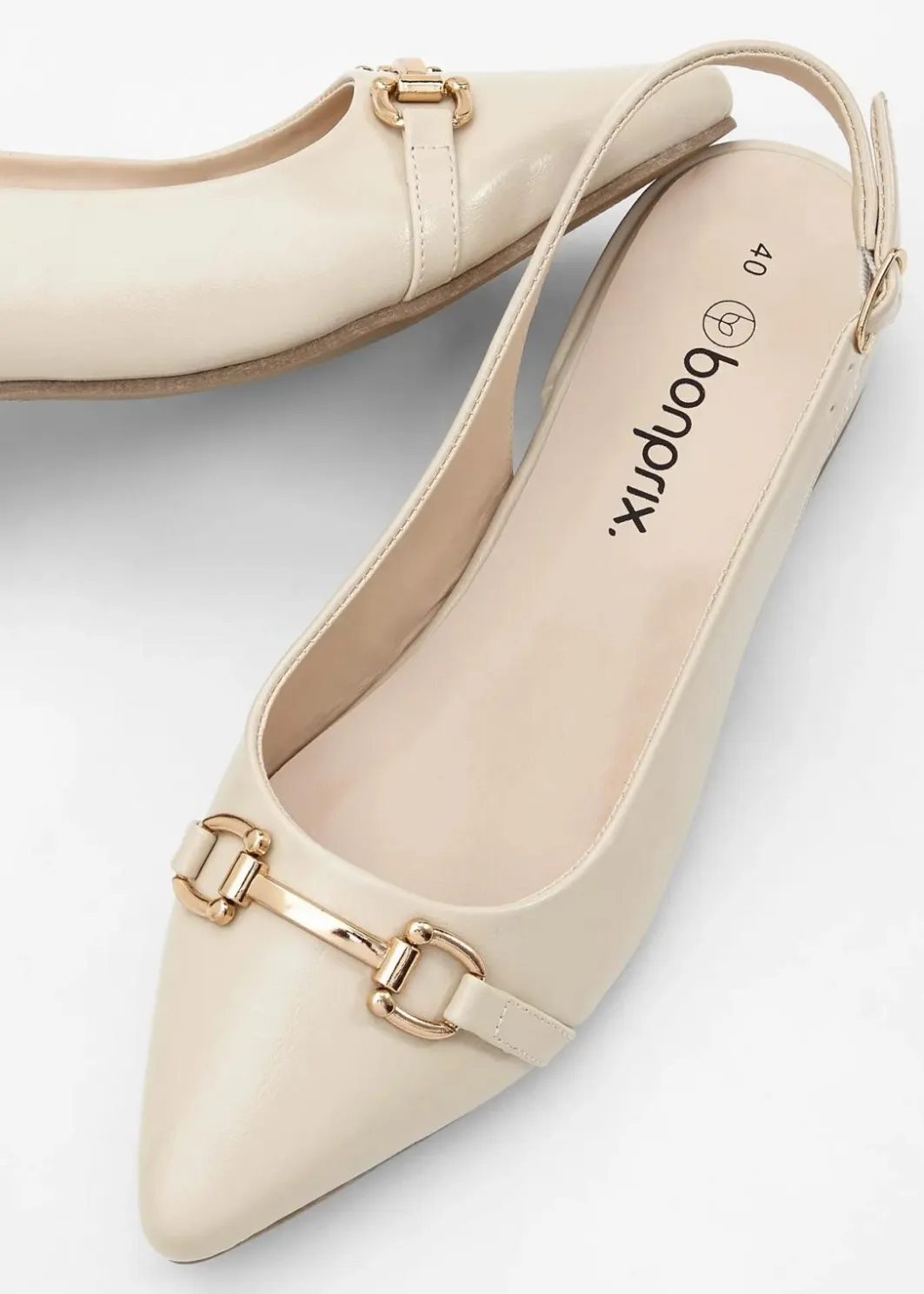 Outlet Slingpumps mit flachem Absatz Damen Pumps