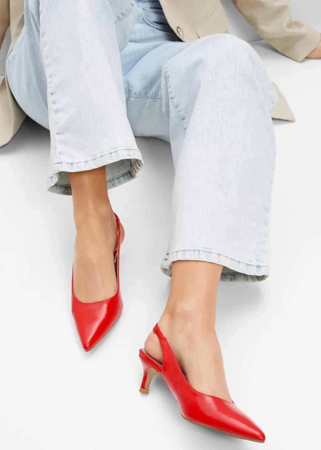 Slingpumps mit schmalem Absatz Damen Pumps
