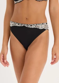 Damen bonprix Wäsche·Dessous|Wäsche·Höschen|Slip aus zweifarbiger Spitze (2er Pack)