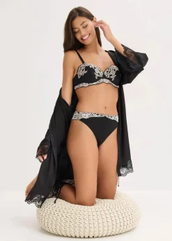 Damen bonprix Wäsche·Dessous|Wäsche·Höschen|Slip aus zweifarbiger Spitze (2er Pack)