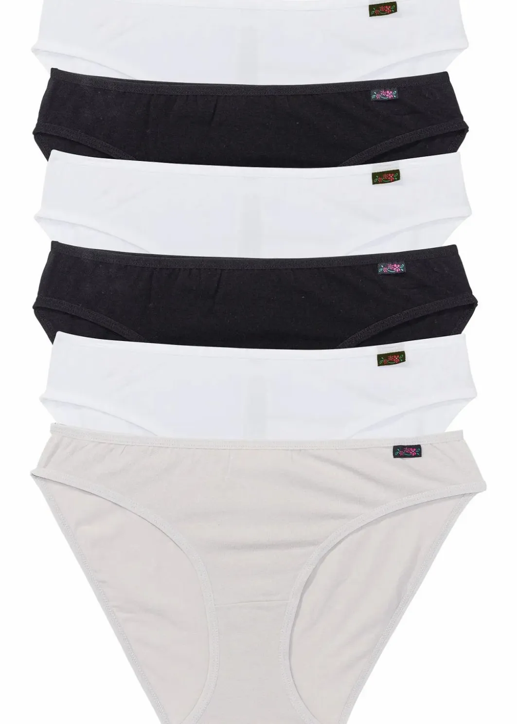 Slip (6er Pack) Damen Höschen|Baumwollunterwäsche