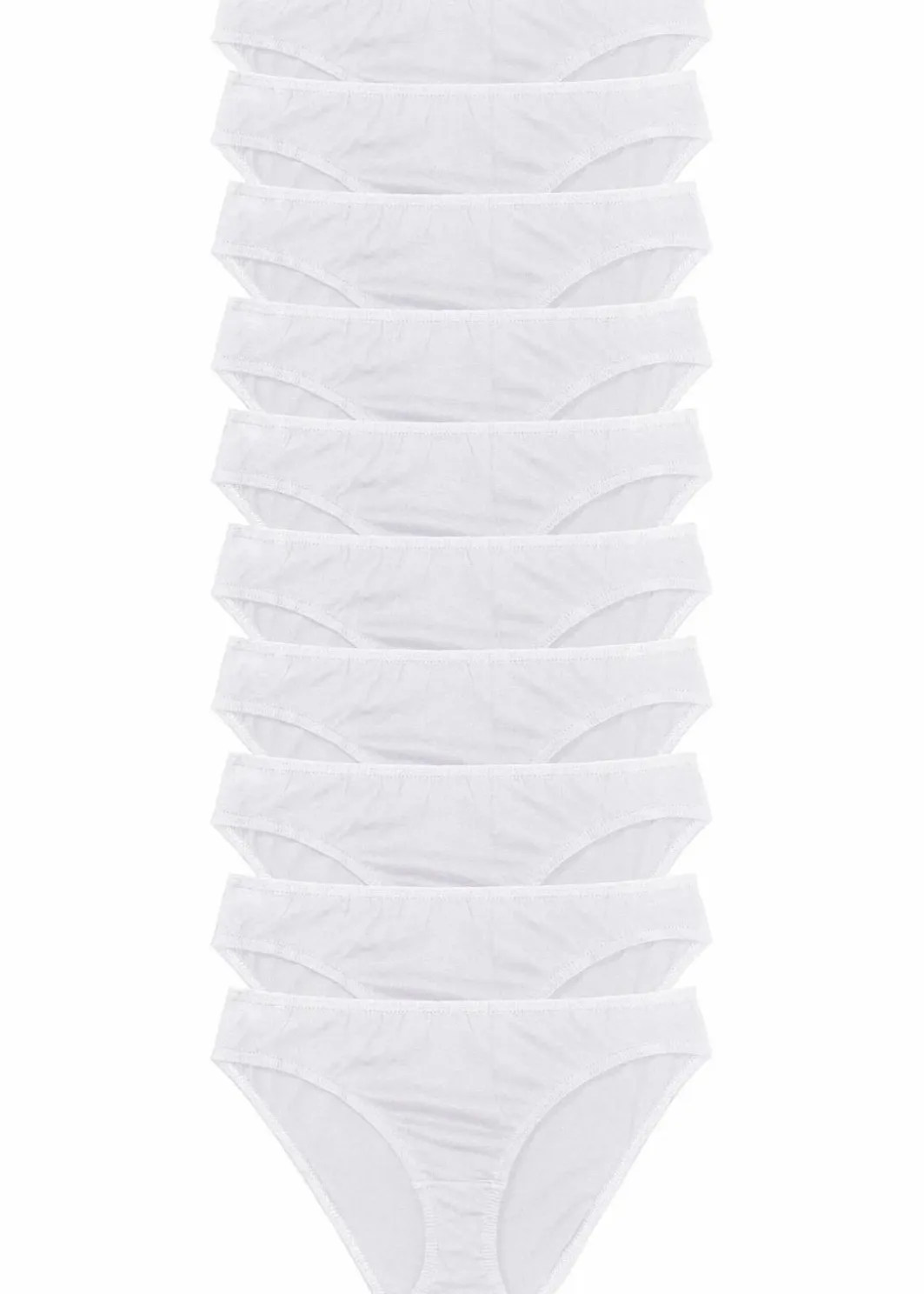 Damen bonprix Höschen|Baumwollunterwäsche|Slip (10er Pack)