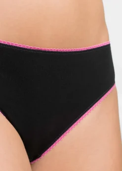 Damen bonprix Höschen|Baumwollunterwäsche|Slip (5er Pack)