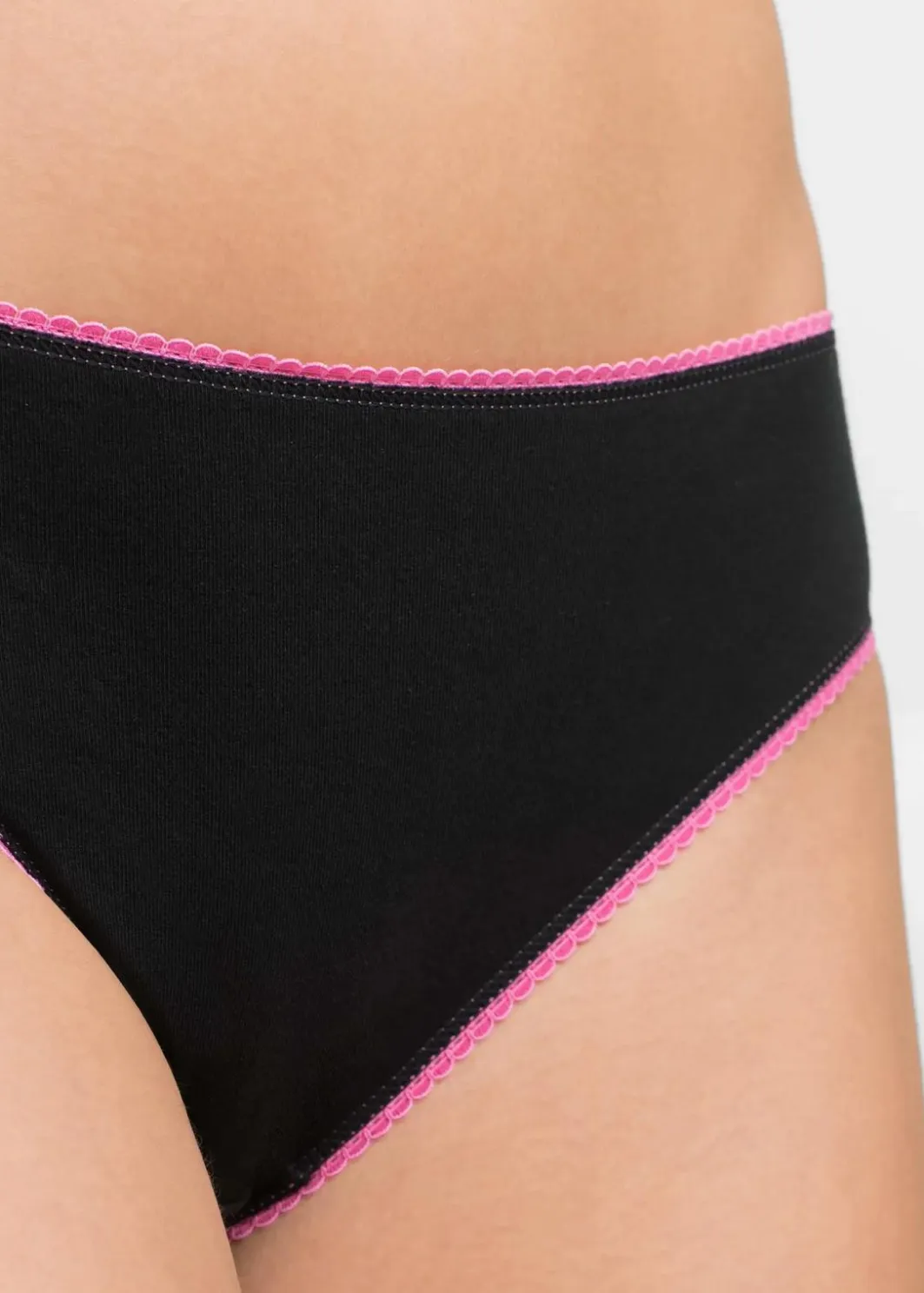 Damen bonprix Höschen|Baumwollunterwäsche|Slip (5er Pack)