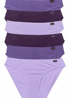 Damen bonprix Höschen|Baumwollunterwäsche|Slip (6er Pack)