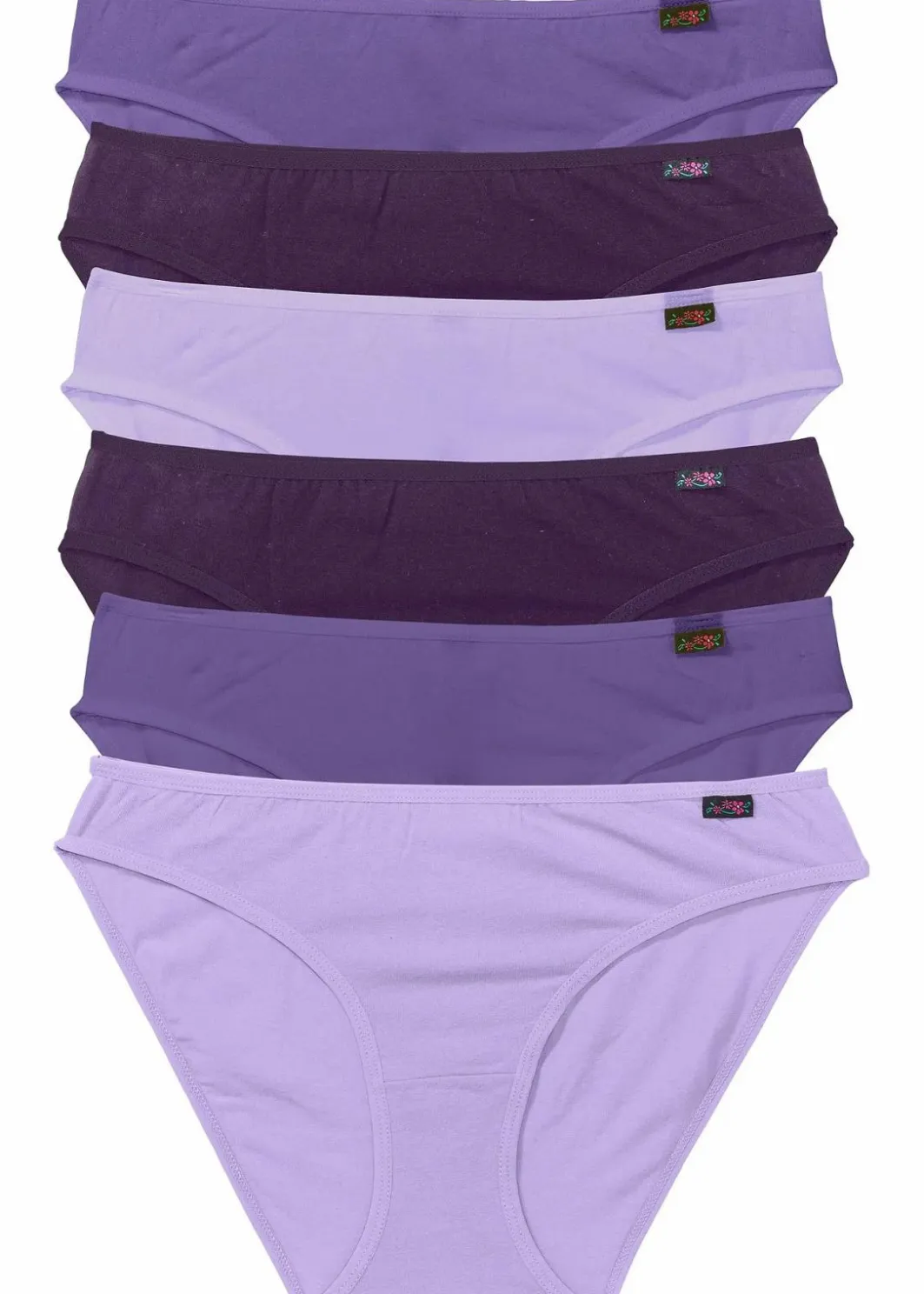 Damen bonprix Höschen|Baumwollunterwäsche|Slip (6er Pack)