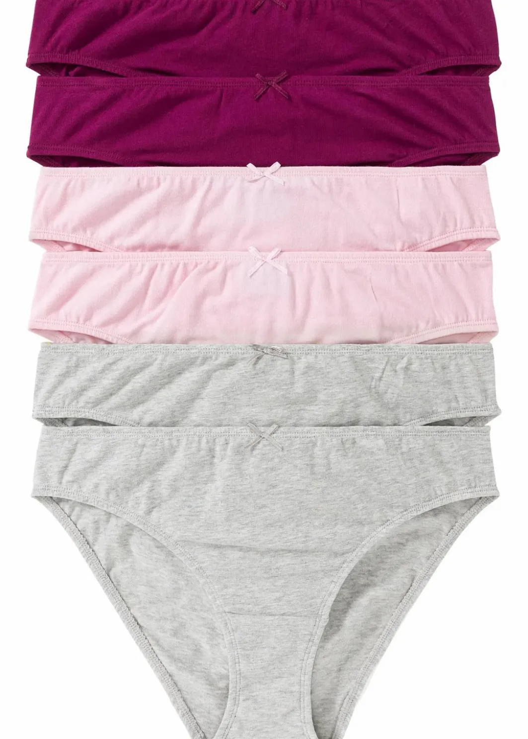 Damen bonprix Höschen|Baumwollunterwäsche|Slip (6er Pack)