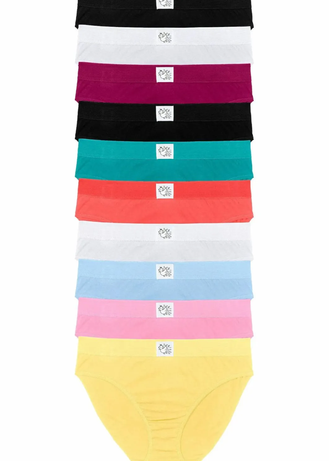 Damen bonprix Höschen|Baumwollunterwäsche|Slip (10er Pack)