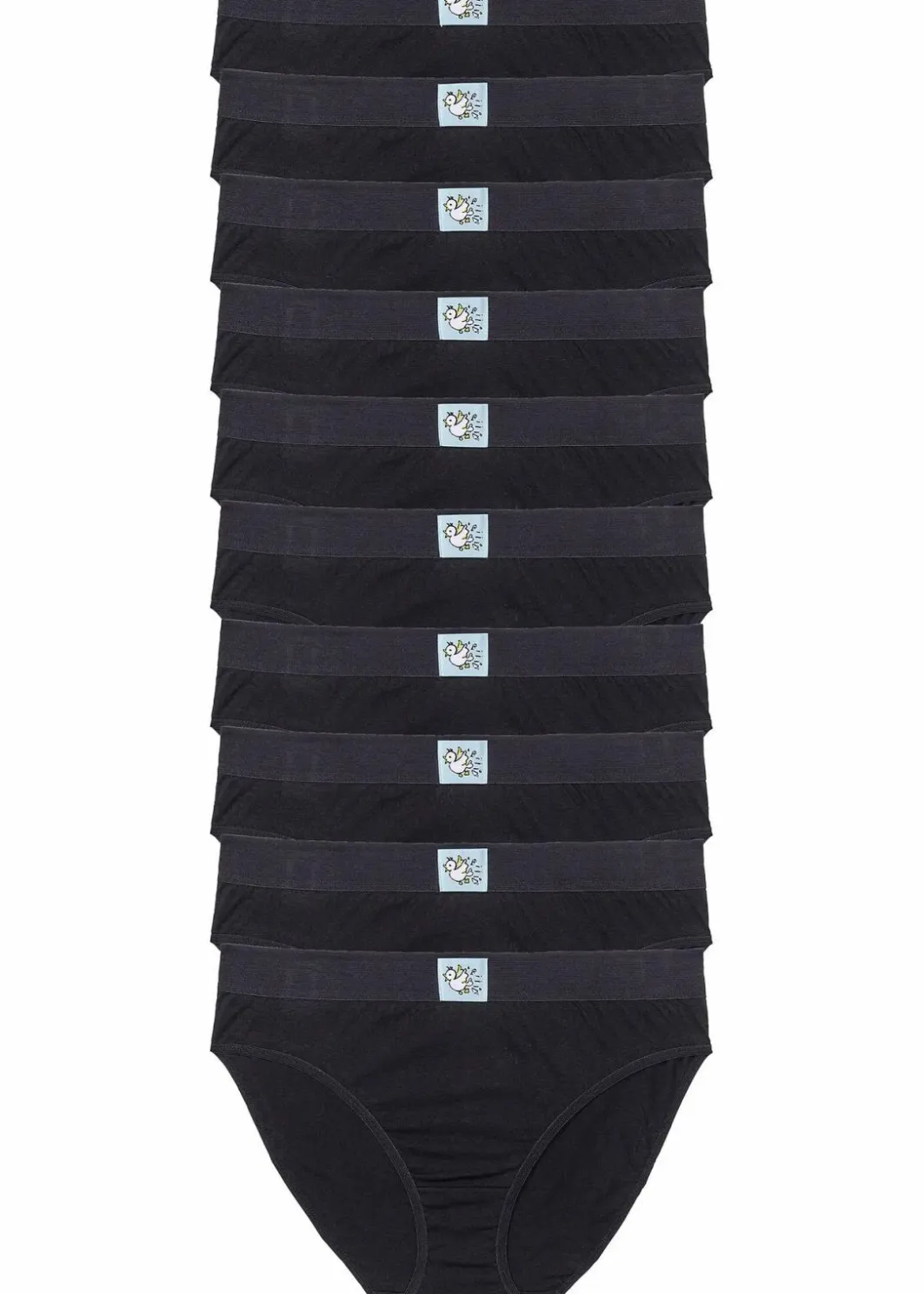 Damen bonprix Wäsche·Basics|Wäsche·Baumwollunterwäsche|Slip (10er Pack)