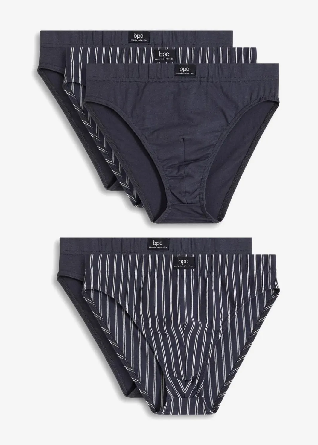 Herren bonprix Slips|Große Größen|Slip mit Baumwolle (5er Pack)