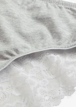 Damen bonprix Wäsche·Baumwollunterwäsche|Wäsche·Höschen|Slip mit Baumwolle und Spitze