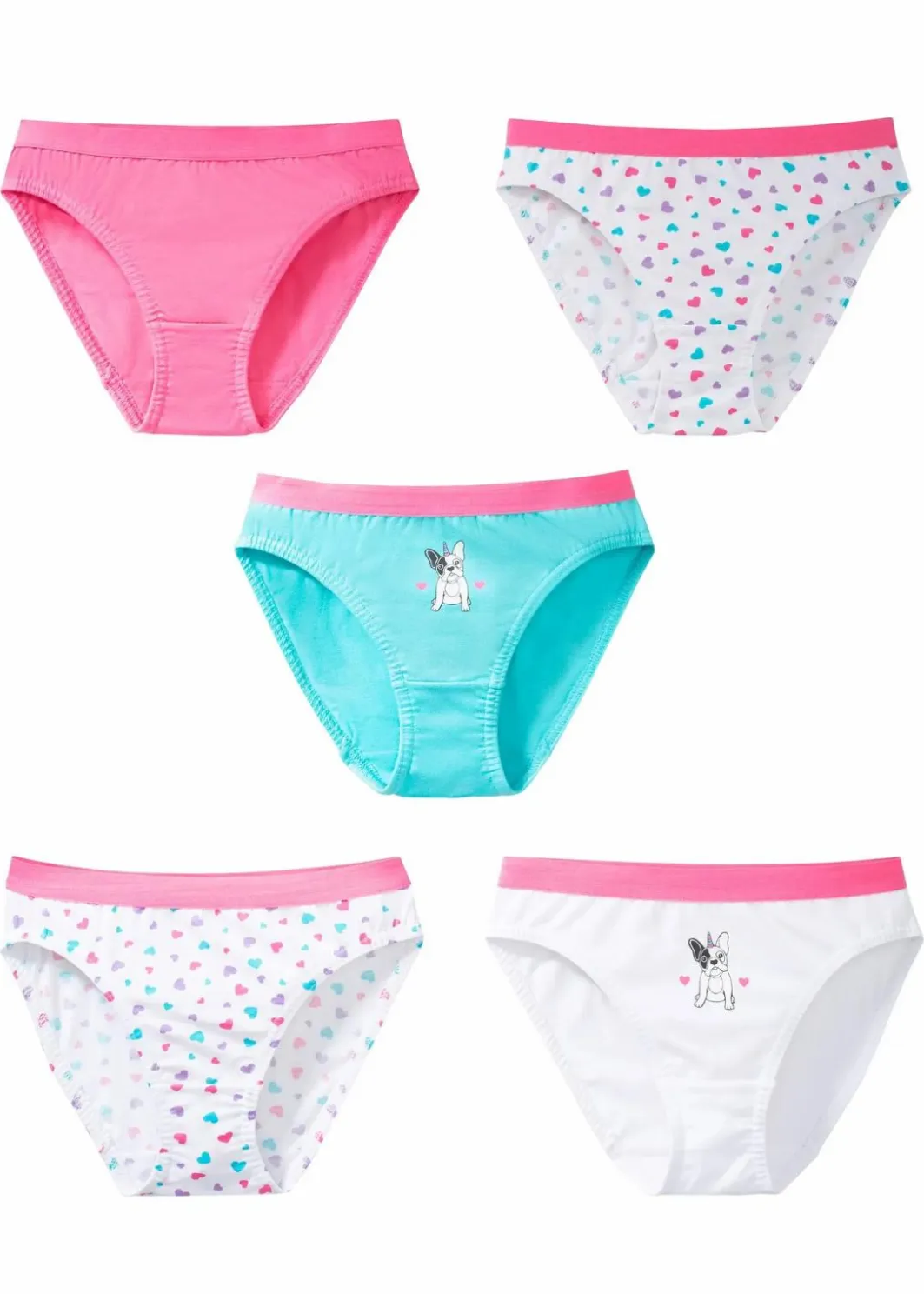 New Slip mit Bio-Baumwolle (5er Pack) Kinder Mehrfachpacks|Mädchen·Unterwäsche