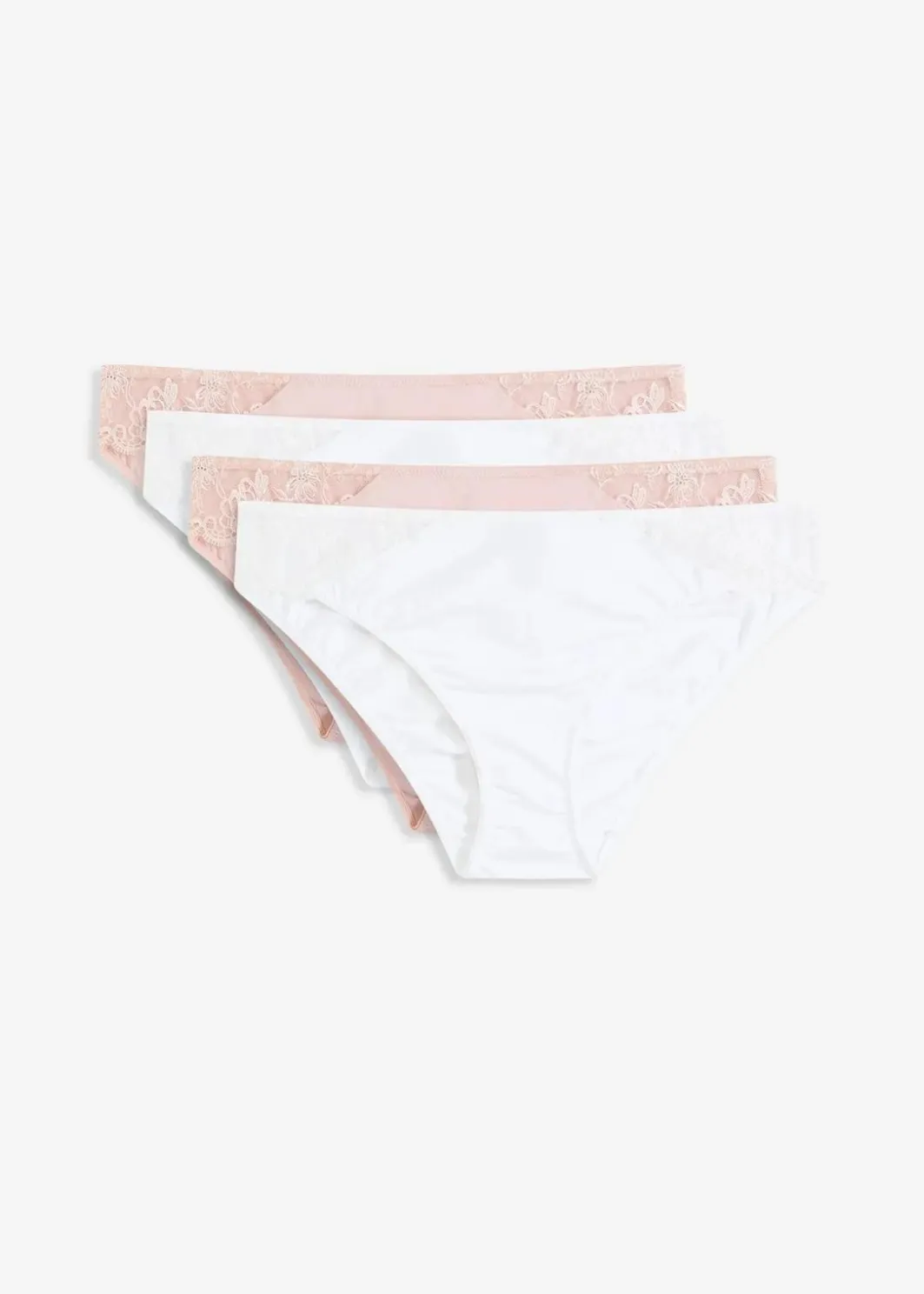Slip mit Spitze (4er Pack) Damen Wäsche·Baumwollunterwäsche|Wäsche·Höschen