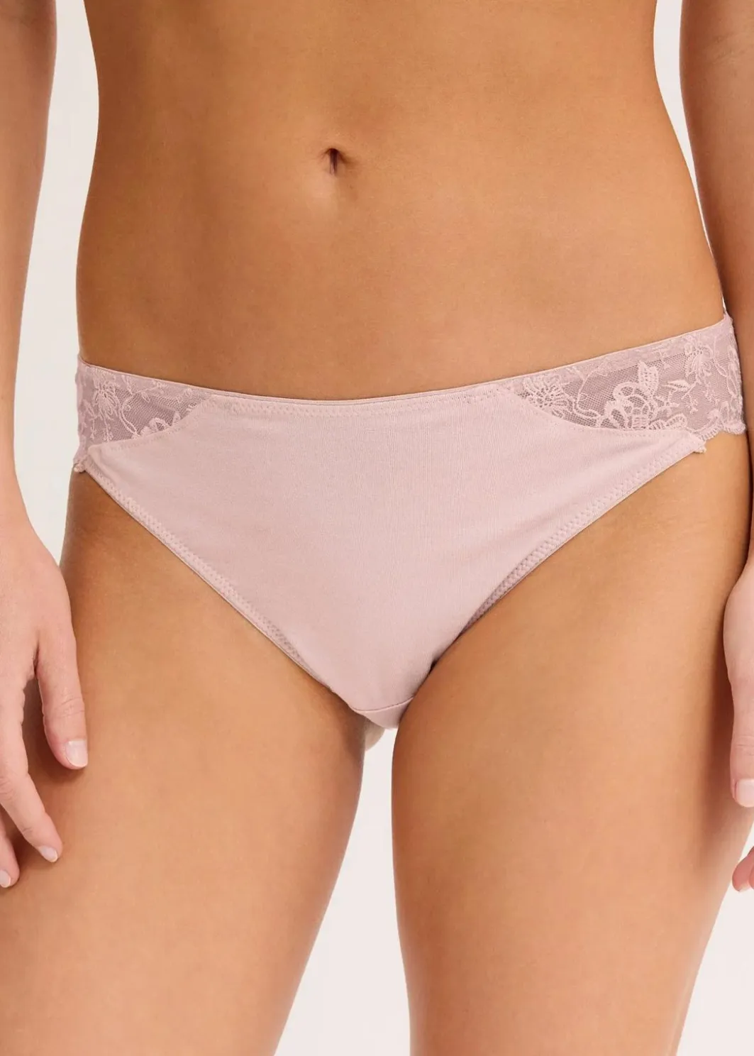 Slip mit Spitze (4er Pack) Damen Wäsche·Baumwollunterwäsche|Wäsche·Höschen