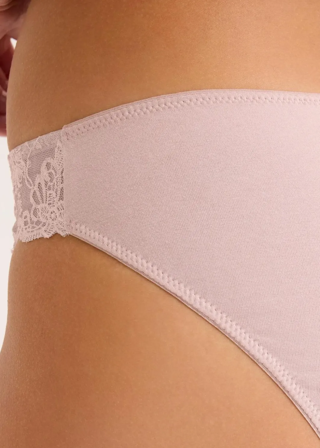 Slip mit Spitze (4er Pack) Damen Wäsche·Baumwollunterwäsche|Wäsche·Höschen