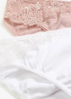 Slip mit Spitze (4er Pack) Damen Wäsche·Baumwollunterwäsche|Wäsche·Höschen