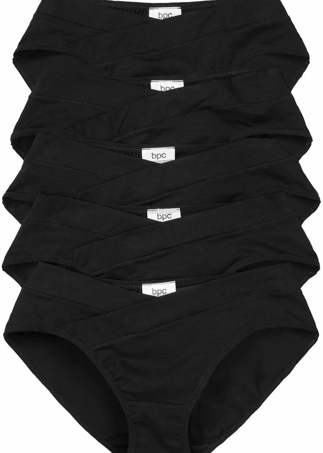 Damen bonprix Wäsche·Basics|Wäsche·Baumwollunterwäsche|Slip mit V-Shape (5er Pack)
