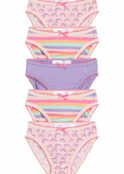 Kinder bonprix Mehrfachpacks|Mädchen·Unterwäsche|Slip mit weicher Baumwolle (5er Pack)