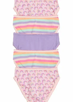 Kinder bonprix Mehrfachpacks|Mädchen·Unterwäsche|Slip mit weicher Baumwolle (5er Pack)