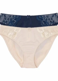 Damen bonprix Höschen|Dessous|Slip mit zarter Spitze (2er Pack)