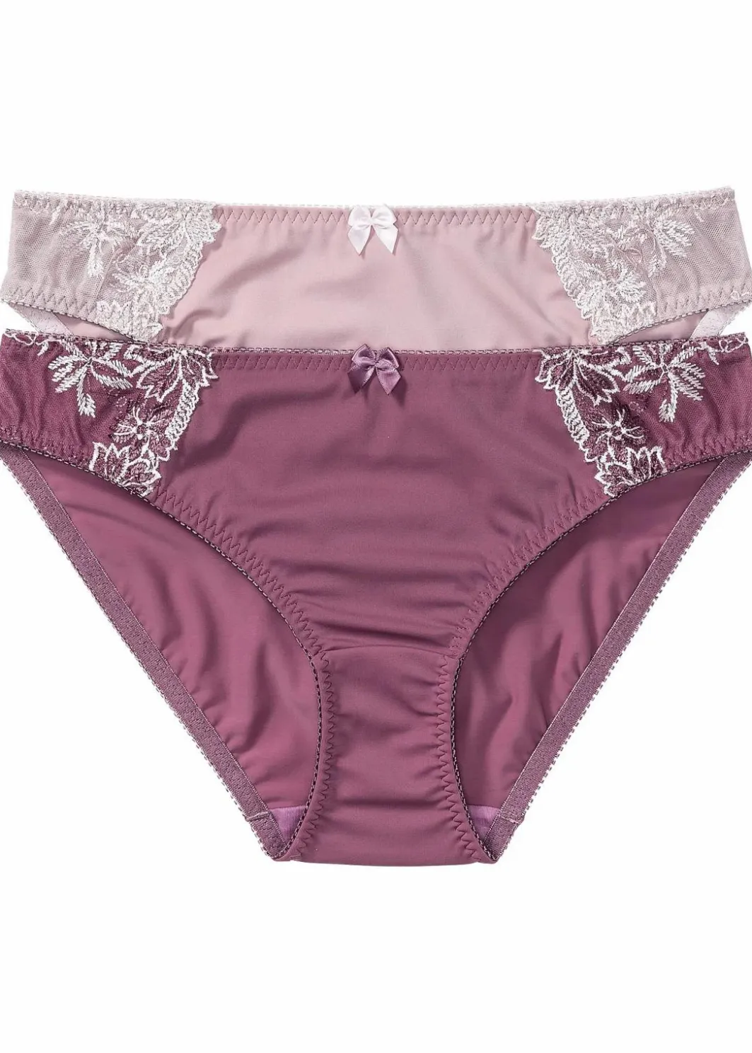 Online Slip mit zarter Stickerei (2er Pack) Damen Höschen|Dessous
