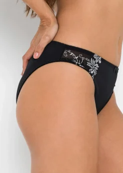 Damen bonprix Wäsche·Dessous|Wäsche·Höschen|Slip mit zarter Stickerei (2er Pack)