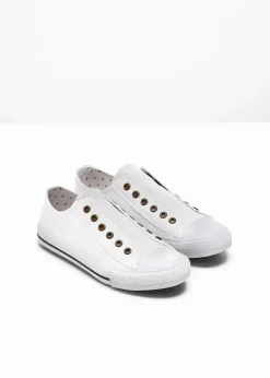 Damen bonprix Sneaker|Sneaker|Slip-In-Sneaker aus Baumwoll-Canvas