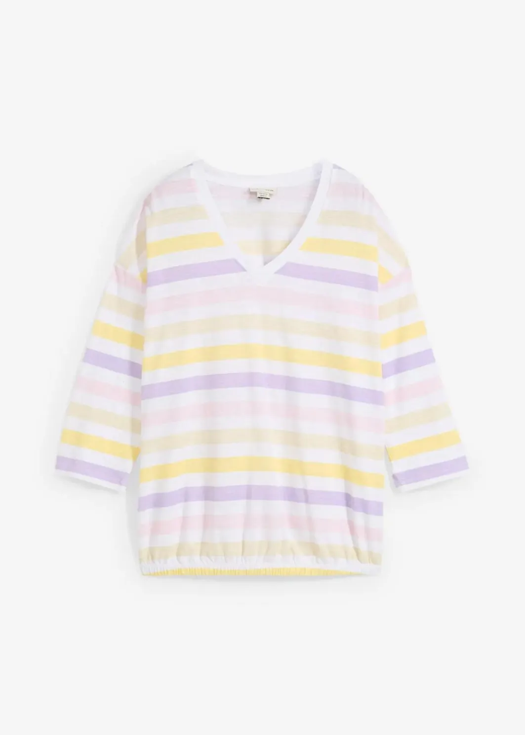 Damen bonprix Shirts & Tops|Slub-Shirt aus Bio-Baumwolle, 3/4 Arm