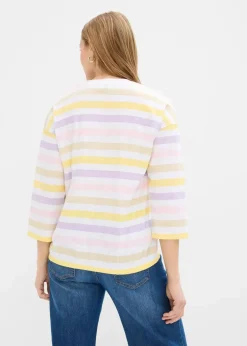 Damen bonprix Shirts & Tops|Slub-Shirt aus Bio-Baumwolle, 3/4 Arm