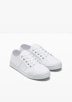Outlet Sneaker aus Baumwoll-Canvas mit Stickerei Damen Sneaker|Sneaker