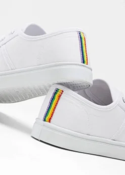 Outlet Sneaker aus Baumwoll-Canvas mit Stickerei Damen Sneaker|Sneaker