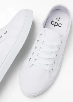 Outlet Sneaker aus Baumwoll-Canvas mit Stickerei Damen Sneaker|Sneaker