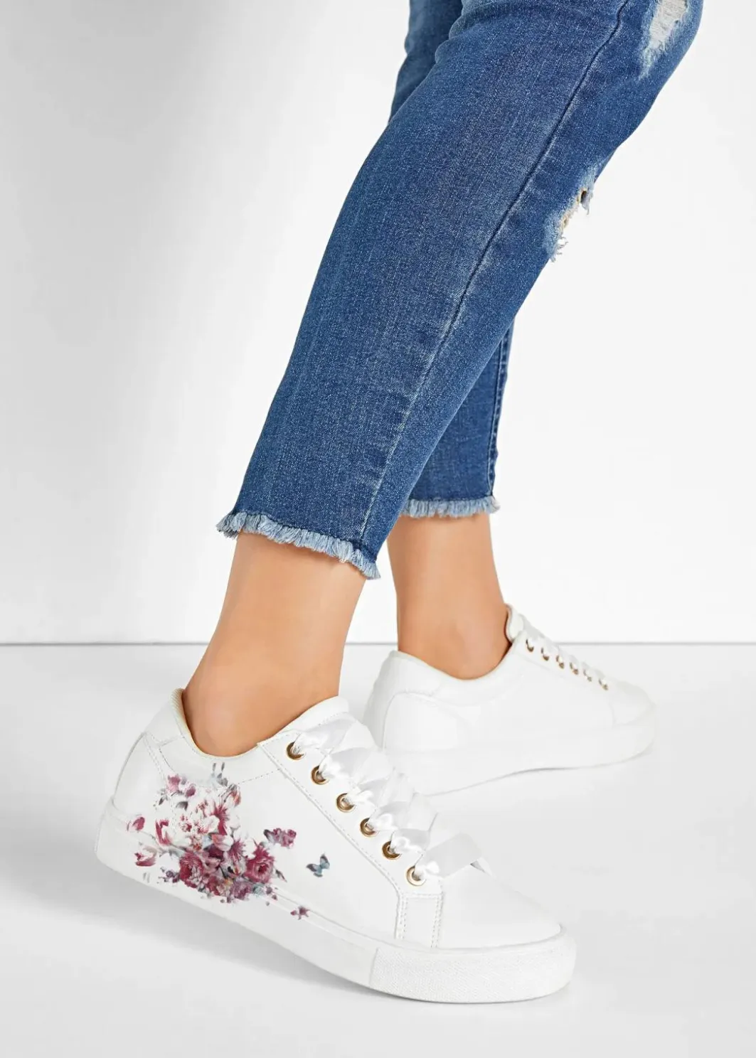 Sale Sneaker mit floralem Druck Damen Sneaker