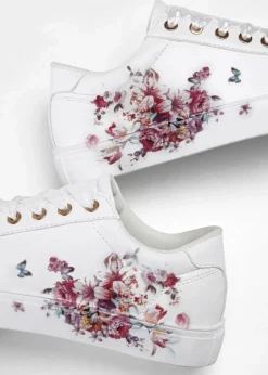 Sale Sneaker mit floralem Druck Damen Sneaker