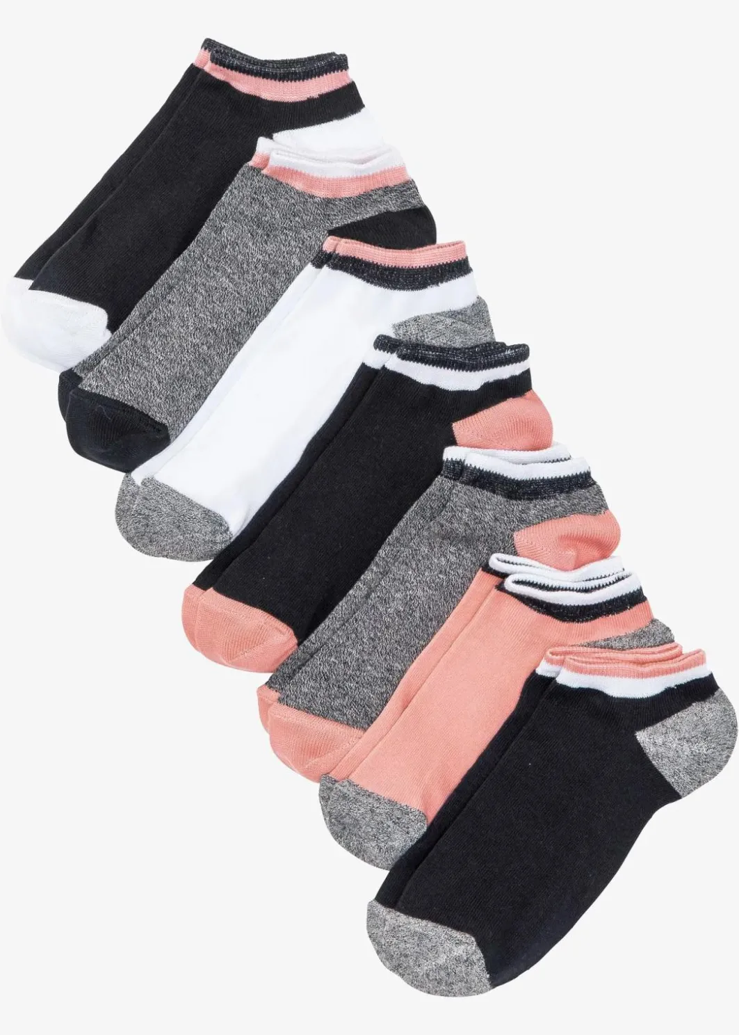 Damen bonprix Mehrfachpacks|Jungen·Strümpfe|Sneakersocken mit Bio-Baumwolle (7er Pack)