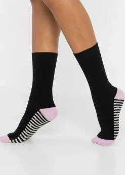 Damen bonprix Nachhaltigere Materialien|Socken & Strumpfhosen|Socken mit druckfreiem Bündchen mit Bio-Baumwolle (5er Pack)