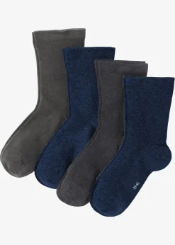 Damen bonprix Nachhaltigere Materialien|Socken & Strumpfhosen|Socken mit druckfreiem Bund (4er Pack)