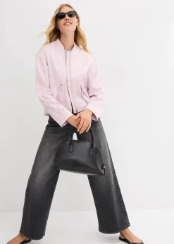 Damen bonprix Bekleidung·Hosen|Jacken & Mäntel|Softblouson aus glänzendem Viskose-Mix