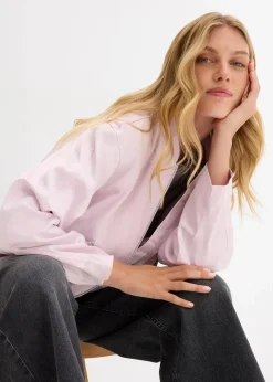 Damen bonprix Bekleidung·Hosen|Jacken & Mäntel|Softblouson aus glänzendem Viskose-Mix