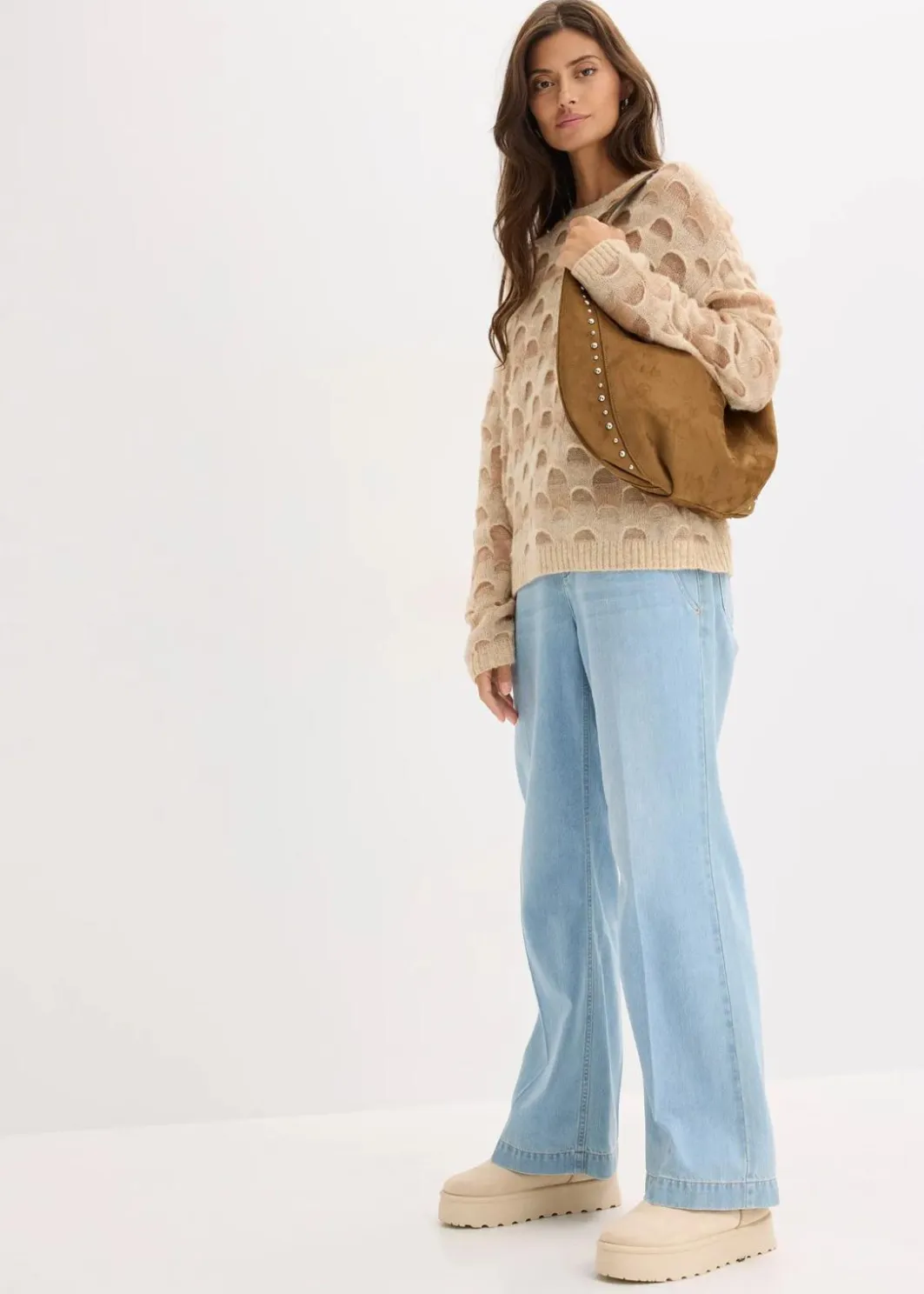 Clearance Softer Oversized Pullover mit Wolle und Alpaka Damen Bekleidung·Umstandsmode|Bekleidung·Jeans