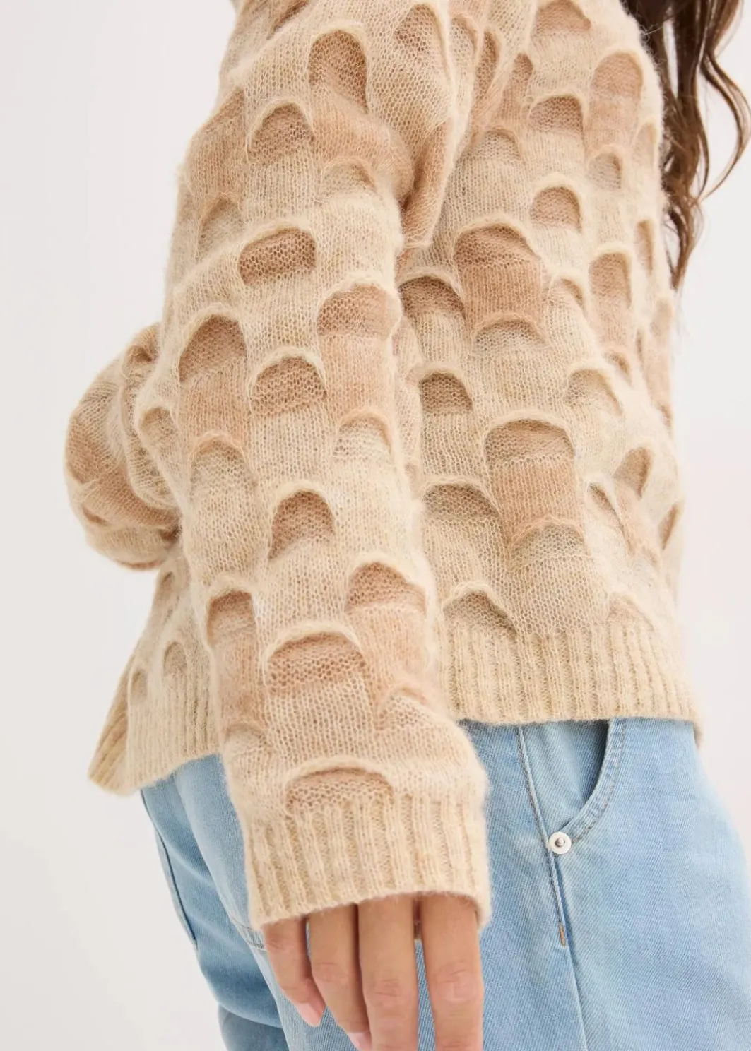 Clearance Softer Oversized Pullover mit Wolle und Alpaka Damen Bekleidung·Umstandsmode|Bekleidung·Jeans