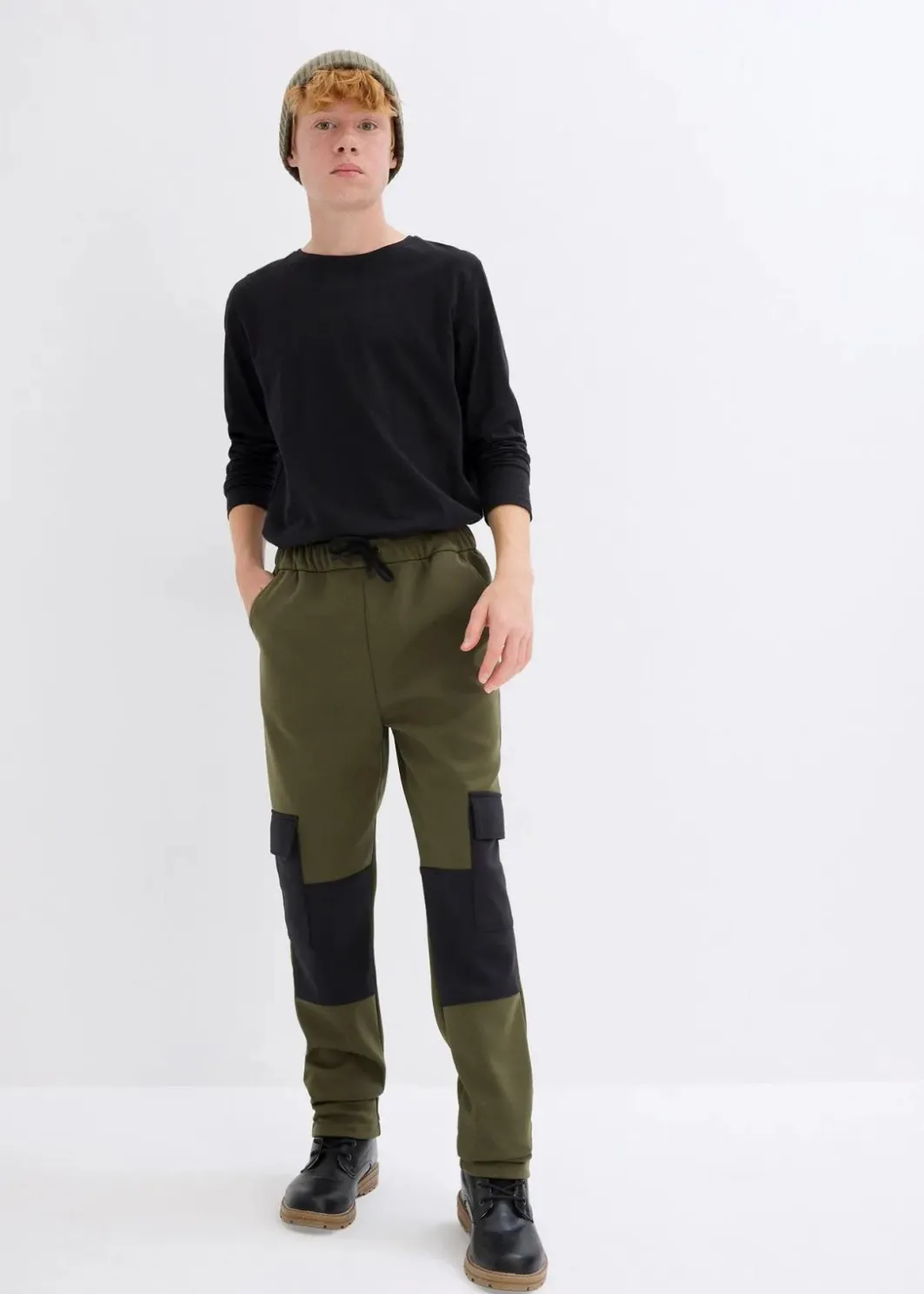 Kinder bonprix Jungen 9-16 Jahre·Bademode|Jungen 9-16 Jahre·Jacken & Outdoor|Softshell-Cargohose, weitenverstellbar
