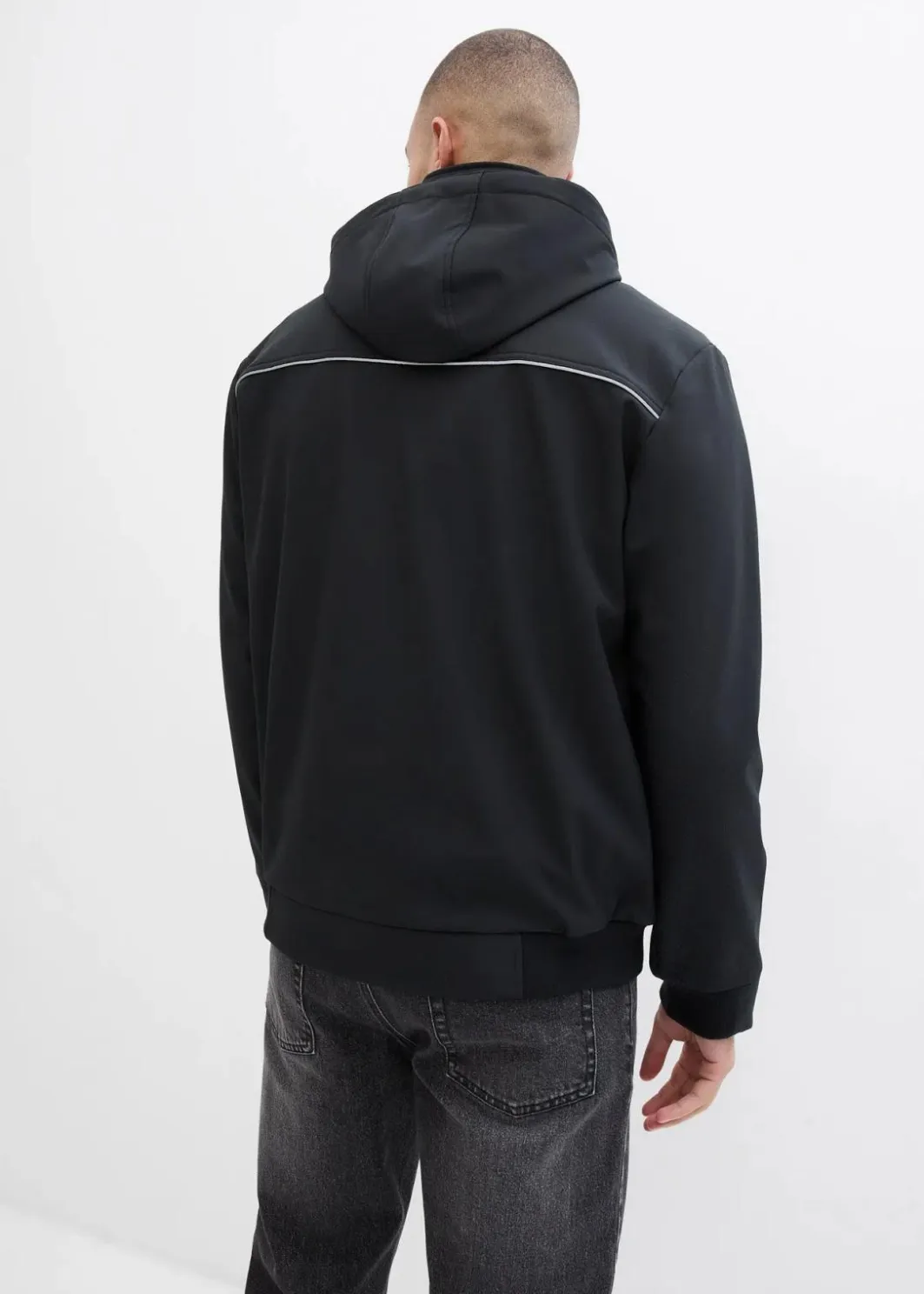 New Softshelljacke in Blousonform mit Kapuze Herren Große Größen|Outdoorbekleidung